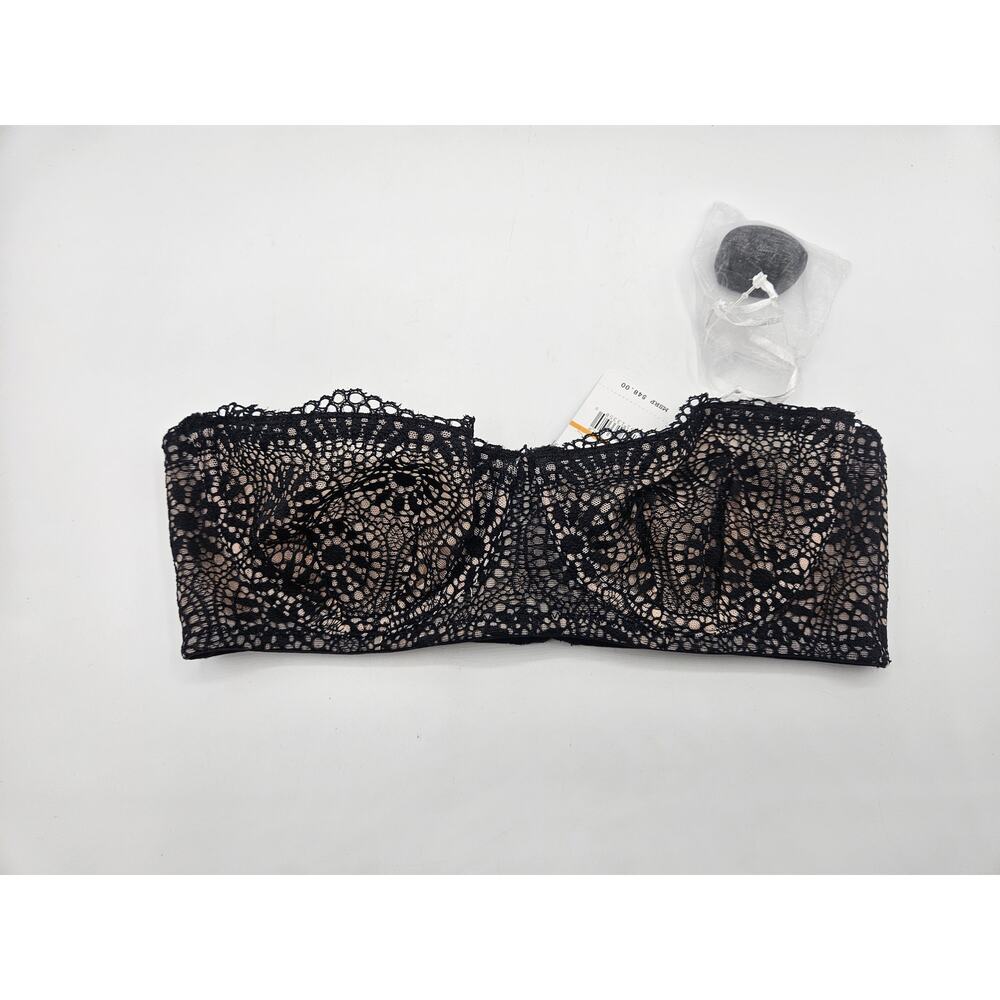 Free People Womens Starla Black Underwire Balconette Bra Size 32A NWT - Picture 1 of 6